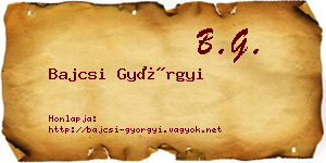 Bajcsi Györgyi névjegykártya