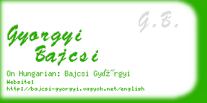 gyorgyi bajcsi business card